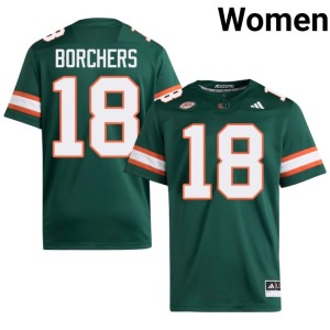#18 2026 Women's College Football The U Joe Borchers Green Jersey 273764-704