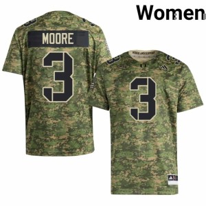 #3 College Football University UMiami Joshua Moore Womens Camo Jerseys 564748-278