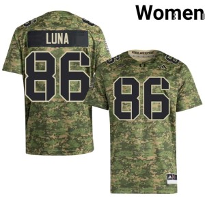 #86 Replica College Football Kolby Luna UM Hurricanes Camo Women Jersey 786647-490