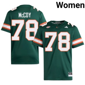 #78 College Football Canes Alumni Matthew McCoy Women's Green Jersey 135187-340