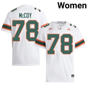 #78 Limited Matthew McCoy White Womens Miami of Florida College Football Jerseys 466709-931