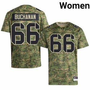 #66 Women Hurricanes Max Buchanan Stitched College Football Camo Jersey 465987-416