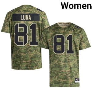 #81 College Football Riply Luna 2026-27 Women Camo Miami Hurricanes Jerseys 667756-109