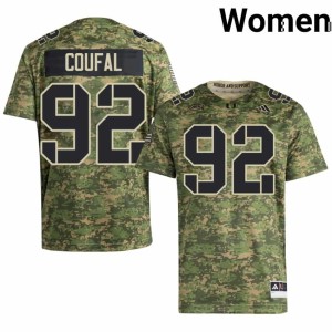 #92 College Football Camo Stitched Samuel Coufal Miami of Florida Women Jerseys 716034-411