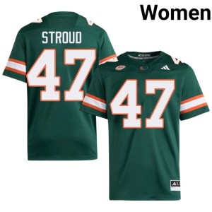 #47 Stone Stroud College Football Green Embroidery Women's The U Jerseys 241439-290