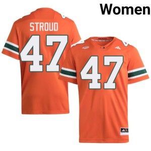 #47 2026 College Football Womens UMiami Hurricanes Orange Stone Stroud Jerseys 189209-119