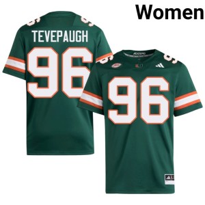 #96 UM Game Tucker Tevepaugh College Football Womens Green Jersey 363016-231