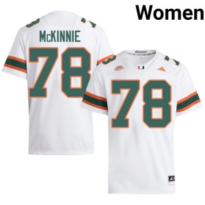 #78 White Women's Player Bryant McKinnie College Football UM Hurricanes Jerseys 954273-949