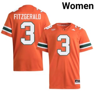 #3 College Football Women Bryce Fitzgerald Orange UM Limited Jerseys 711231-827