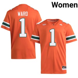 #1 Game Orange Womens Cam Ward College Football Miami Jerseys 882029-895