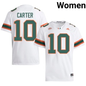 #10 University Womens The U Darian Mensah White College Football Jerseys 295170-426