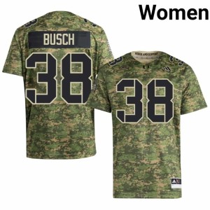 #38 Women College Football Karsten Busch Camo University Miami of Florida Jerseys 883654-769
