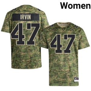 #47 Womens Michael Irvin College Football University of Miami Camo Embroidery Jersey 116575-311