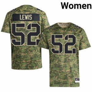 #52 Miami of Florida College Football Ray Lewis Camo Women 2026-27 Jersey 790447-173