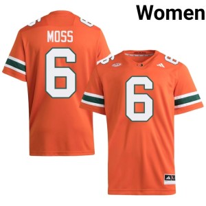 #6 Santana Moss 2026-27 Women Orange UM Hurricanes College Football Jerseys 777397-502