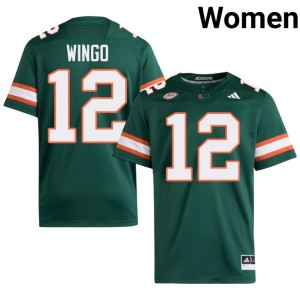 #12 Somourian Wingo Green Replica UMiami Hurricanes Women College Football Jersey 938189-531