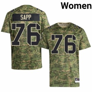 #76 Embroidery Miami Womens College Football Warren Sapp Camo Jersey 335164-301