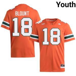 #18 Armondo Blount The U College Football Youth Official Orange Jersey 408144-148