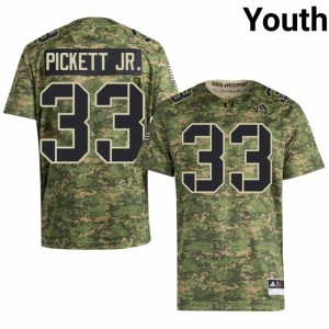#33 Booker Pickett Jr. Miami Official Camo Youth College Football Jersey 989855-860