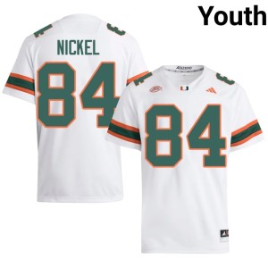 #84 Jack Nickel University Youth The U White College Football Jersey 951866-323