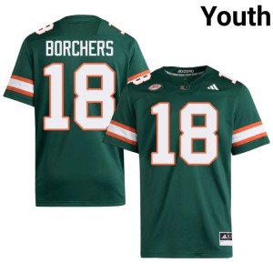 #18 Limited Green Joe Borchers Youth College Football UMiami Hurricanes Jerseys 812137-977