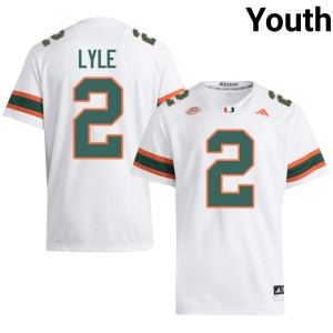 #2 Youth White UM Jordan Lyle College Football Limited Jerseys 541831-357