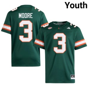 #3 College Football Joshua Moore Green Youth Limited UMiami Jersey 902472-305