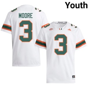 #3 Joshua Moore White Youth Player The U College Football Jerseys 526561-215