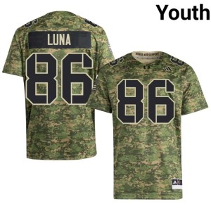 #86 UM Youth Camo Kolby Luna College Football Embroidery Jersey 901701-253