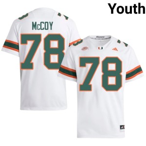 #78 Miami College Football Youth White Matthew McCoy High School Jersey 880150-845