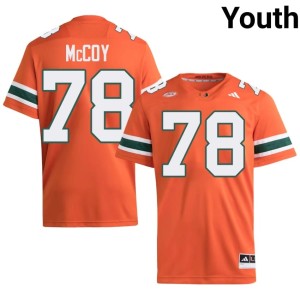 #78 Orange Matthew McCoy Stitched Youth College Football University of Miami Jersey 339525-639