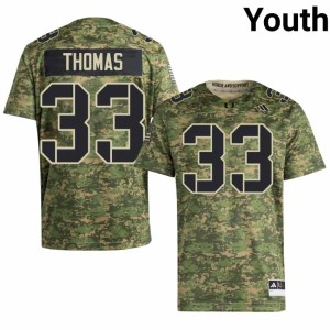 #33 Player Camo Nick Thomas Youth College Football Miami of Florida Jersey 587936-820