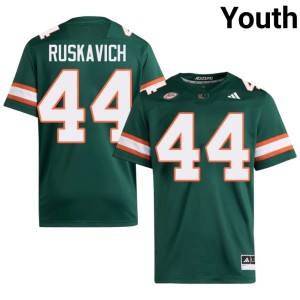#44 2026 Youth College Football Miami of Florida Owen Ruskavich Green Jersey 415609-685