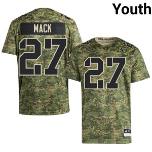 #27 University of Miami Ryan Mack Camo Game Youth College Football Jersey 339685-791
