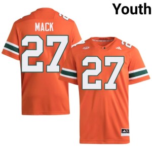 #27 Youth Ryan Mack The U College Football Orange High School Jersey 287136-313