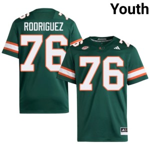 #76 Green Limited College Football University of Miami Ryan Rodriguez Youth Jerseys 812832-671