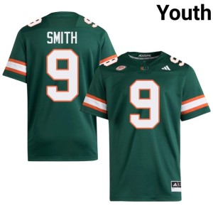 #9 Chase Smith Youth College Football Miami of Florida NCAA Green Jersey 501699-872