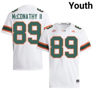 #89 Miami College Football Cole McConathy II Youth White Stitched Jerseys 753283-686