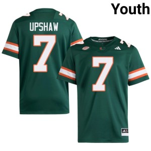#7 Replica Canes Youth Green College Football Daylyn Upshaw Jerseys 764804-372