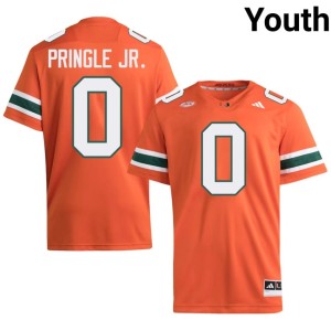 #0 Girard Pringle Jr. University Hurricanes Orange College Football Youth Jersey 930498-541