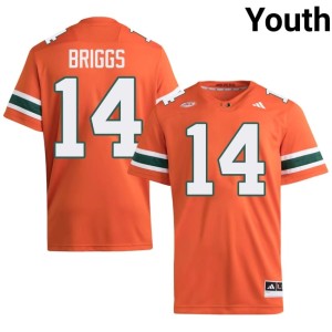 #14 Player College Football Youth Orange Miami Israel Briggs Jersey 571122-905