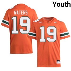 #19 Canes University Orange Jaelen Waters Youth College Football Jerseys 201013-527