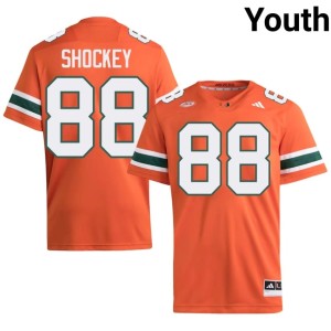 #88 College Football Limited UMiami Youth Orange Jeremy Shockey Jersey 383227-675