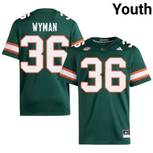#36 Green Game Jontavius Wyman College Football Youth Miami Jerseys 847452-658