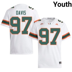 #97 Youth UM Keona Davis College Football White Stitched Jerseys 307464-447