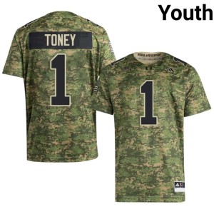 #1 Miami of Florida College Football Camo Replica Malachi Toney Youth Jerseys 524471-366