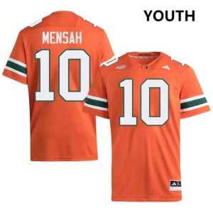 #10 Youth Miami of Florida Darian Mensah Orange College Football Limited Jersey 688060-373